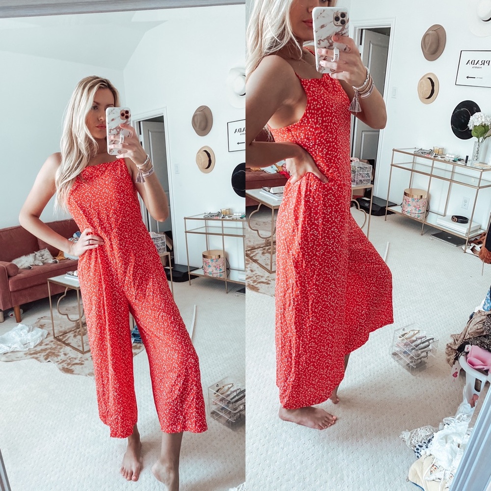 Red jumpsuit